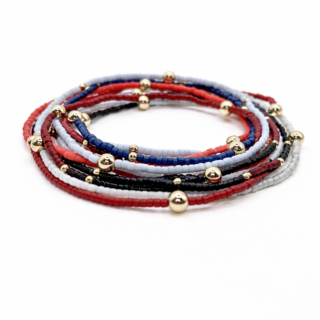 Game Day - White & Gold Filled Bracelet