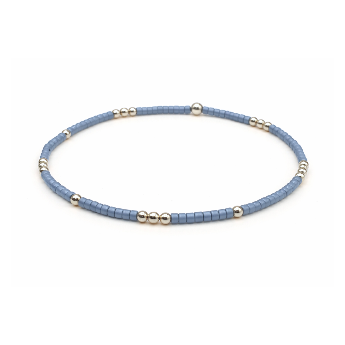 2mm Newport DENIM BLUE + Gold Filled Waterproof Bracelet