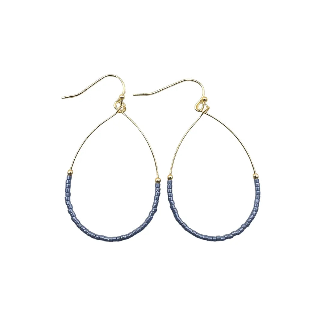 Blue Aster Game Day Earrings by erin gray, stylish jewelry featuring blue floral design perfect for game day accessories.