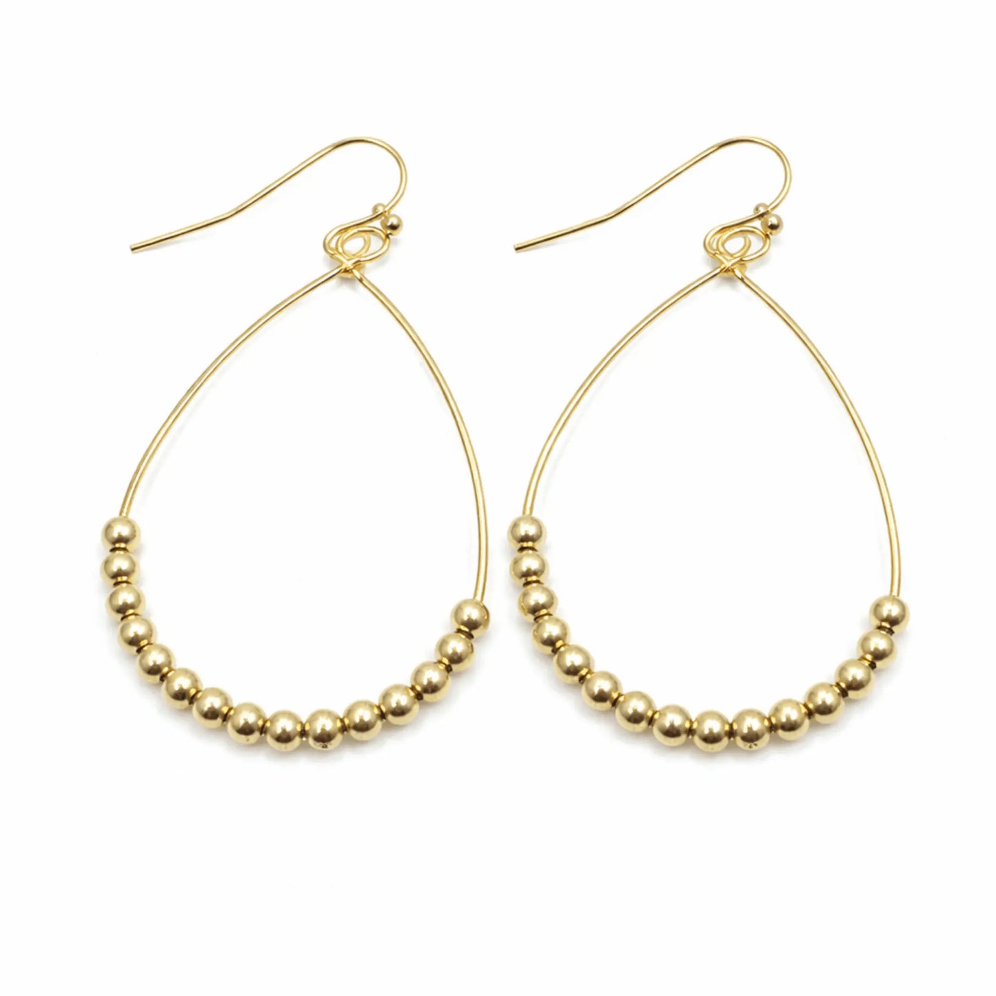 Gold Aster beaded earring by erin gray featuring intricate beadwork and a stylish, elegant design for jewelry enthusiasts.