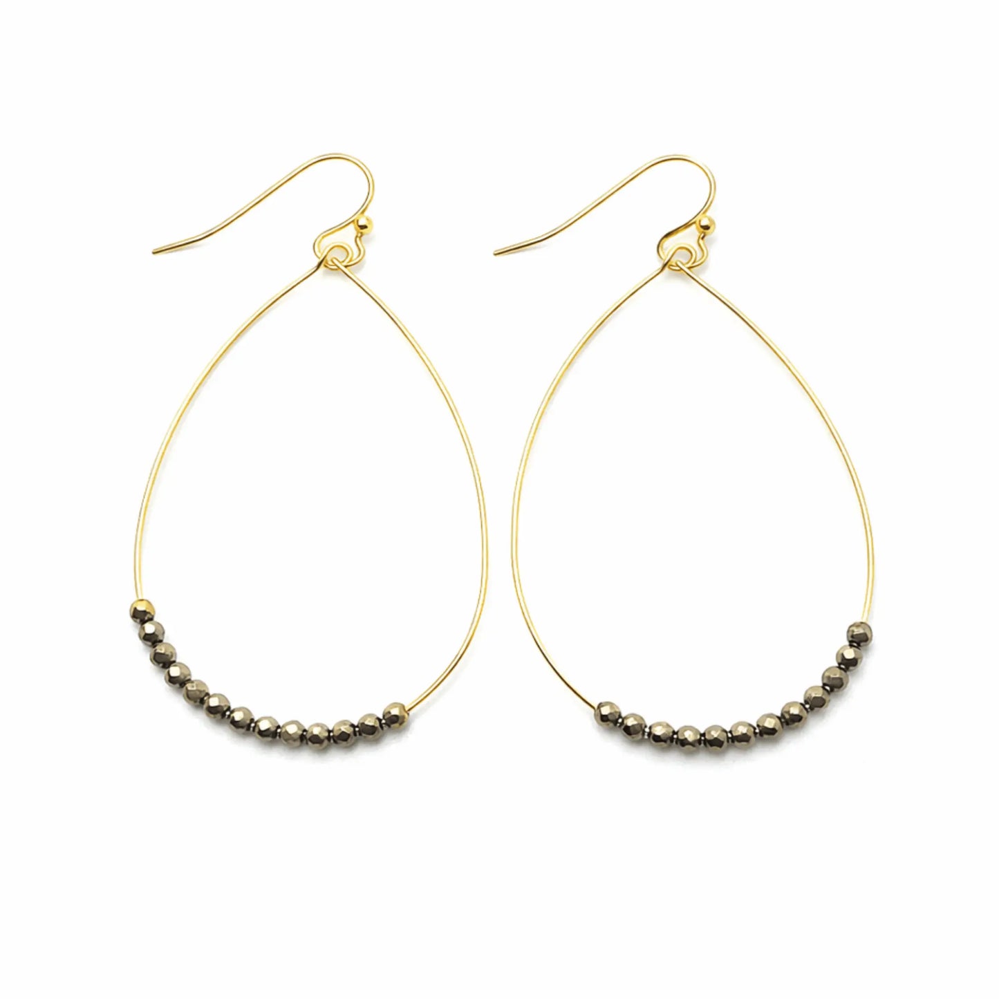 Erin Gray Aster earring featuring a striking pyrite gemstone set in elegant jewelry design.