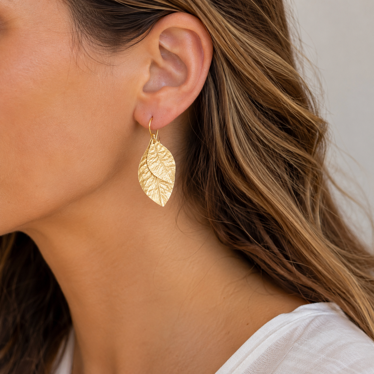 Cabo Double Leaf in Gold Foil erin gray