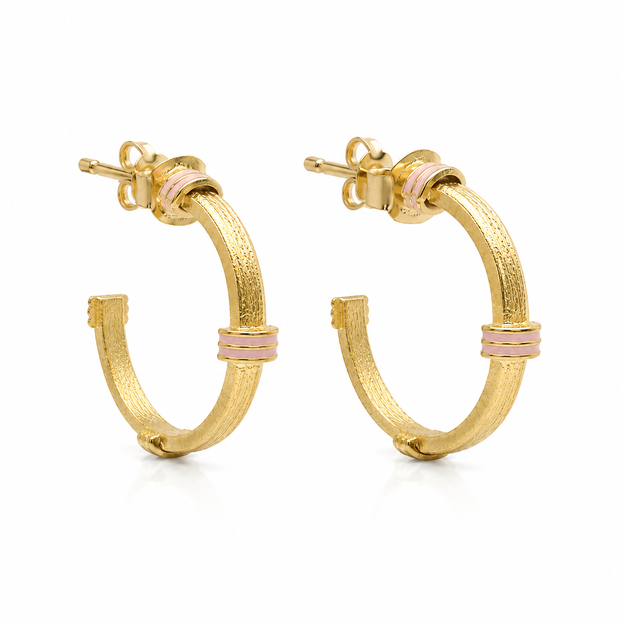 Santorini Enamel Banded Hoop Earrings erin gray