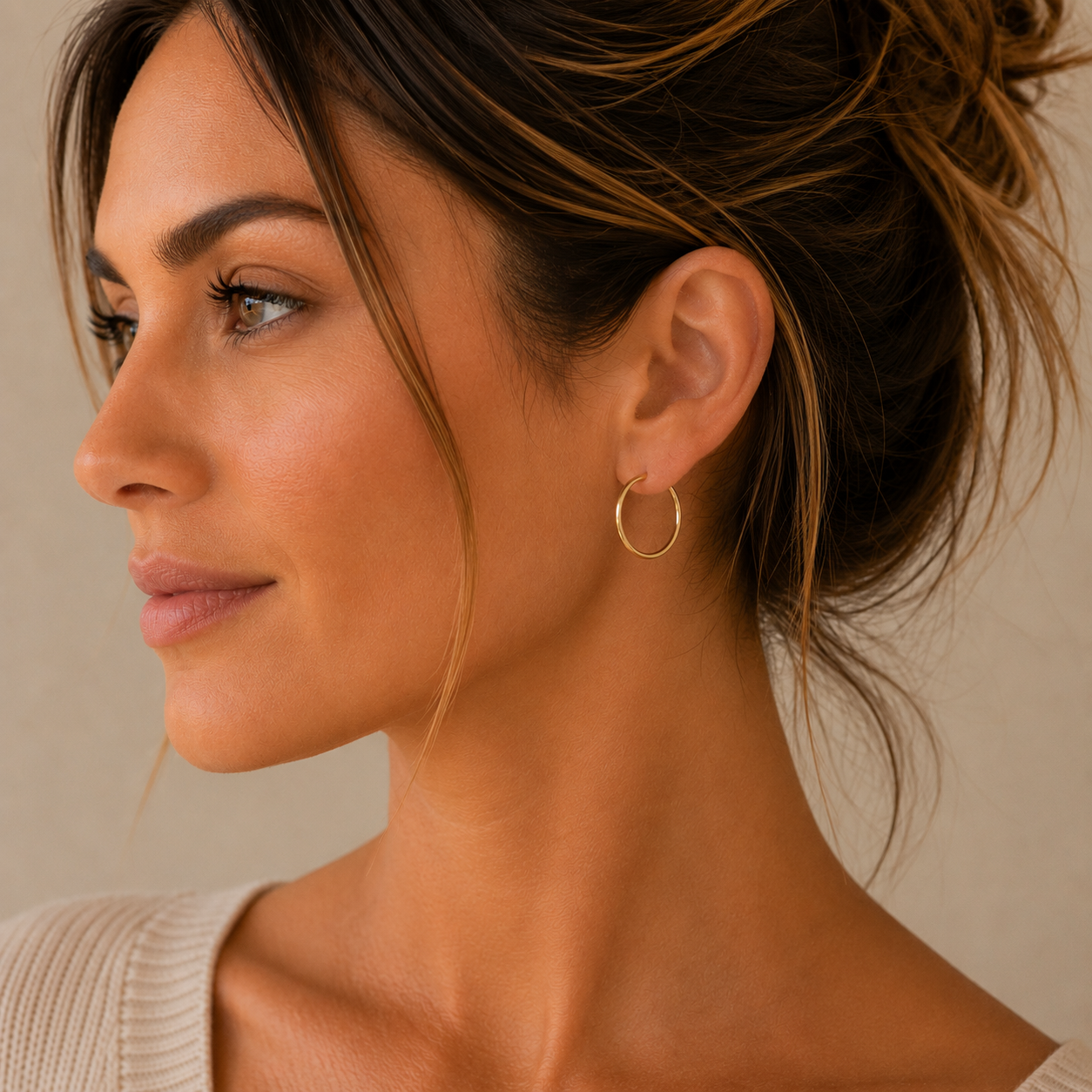 endless hoop in 14k gold filled erin gray