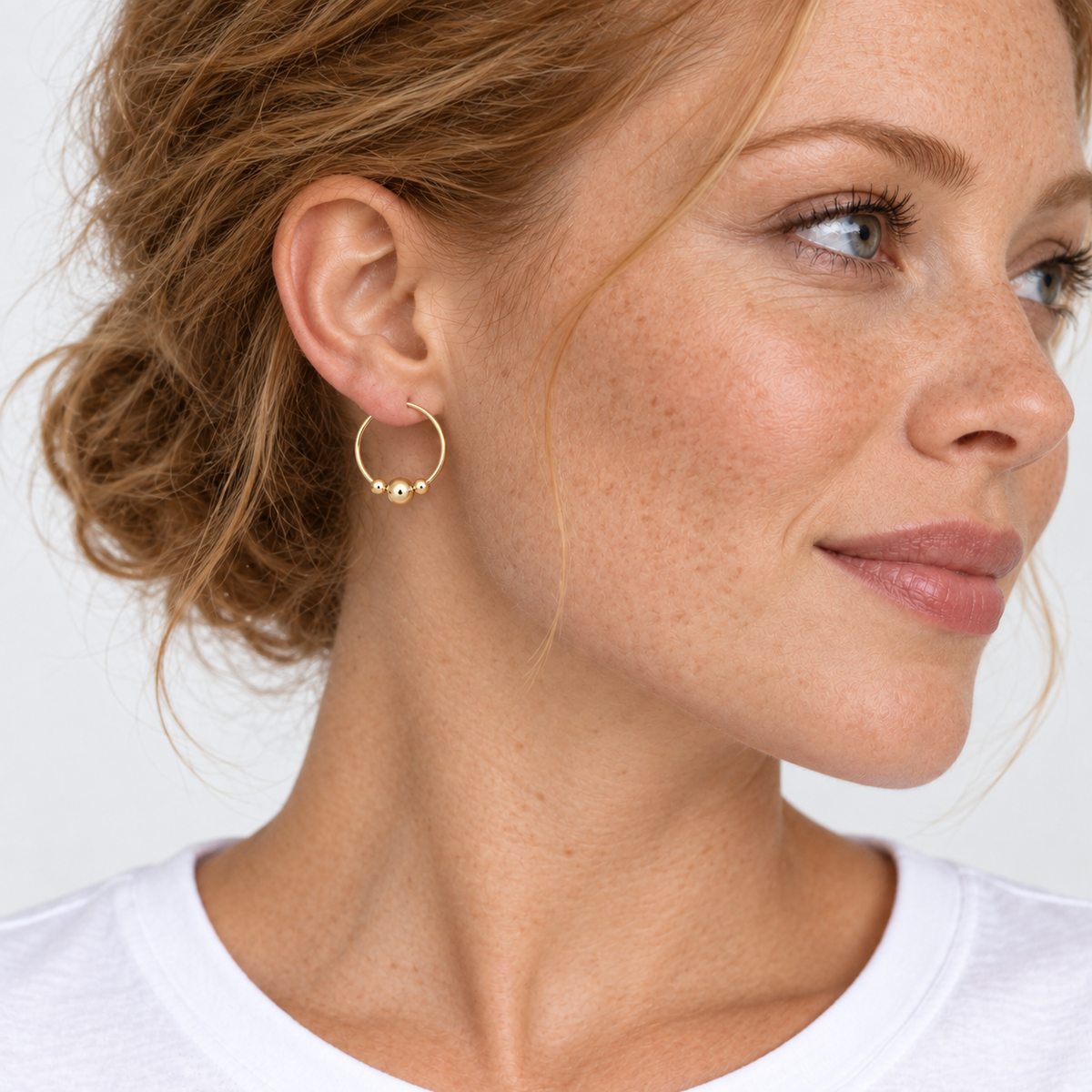 Endless Summer 3 Gold on Gold Hoop Earrings erin gray