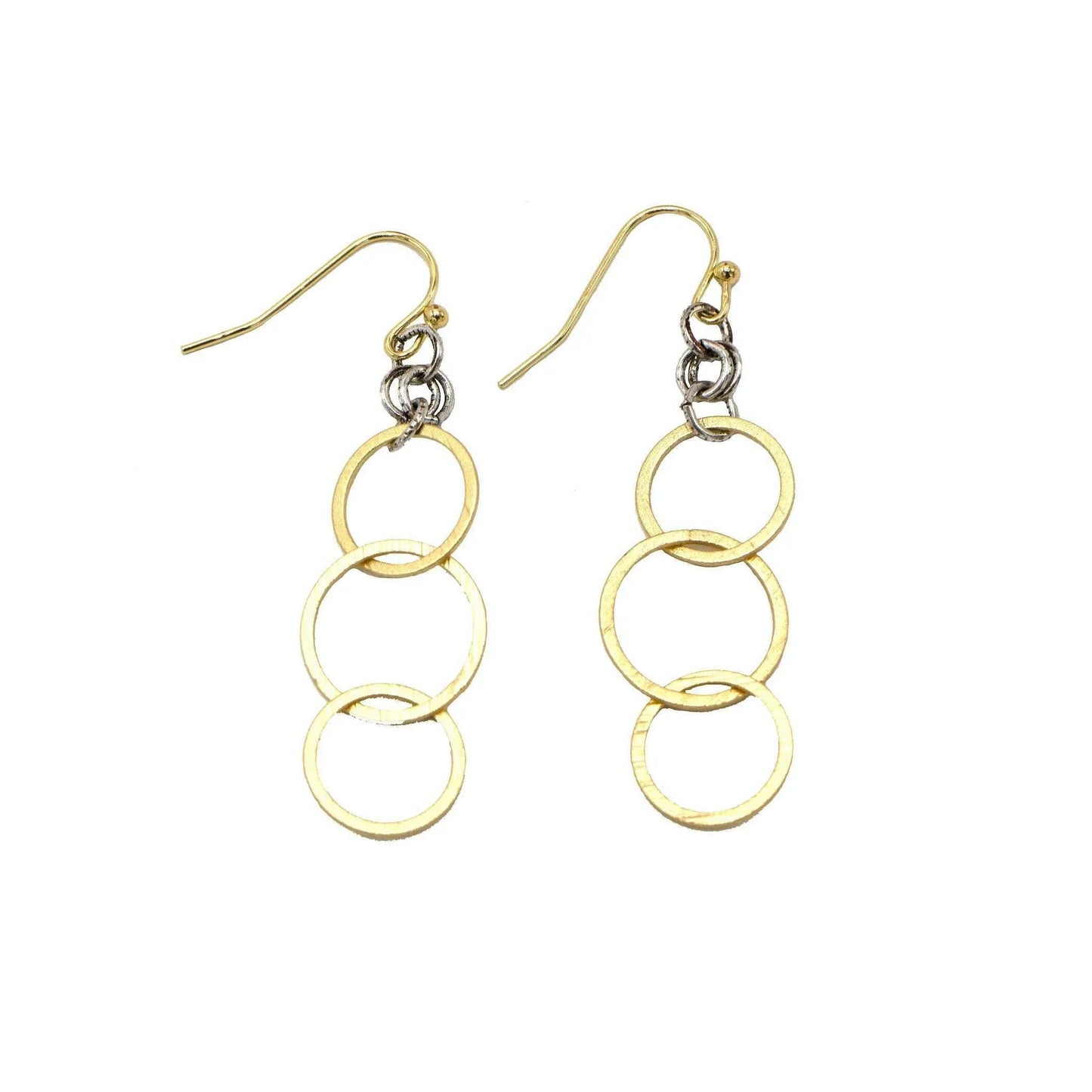 Gold Trinity Allure earring by erin gray featuring mixed metal jewelry with intricate design.