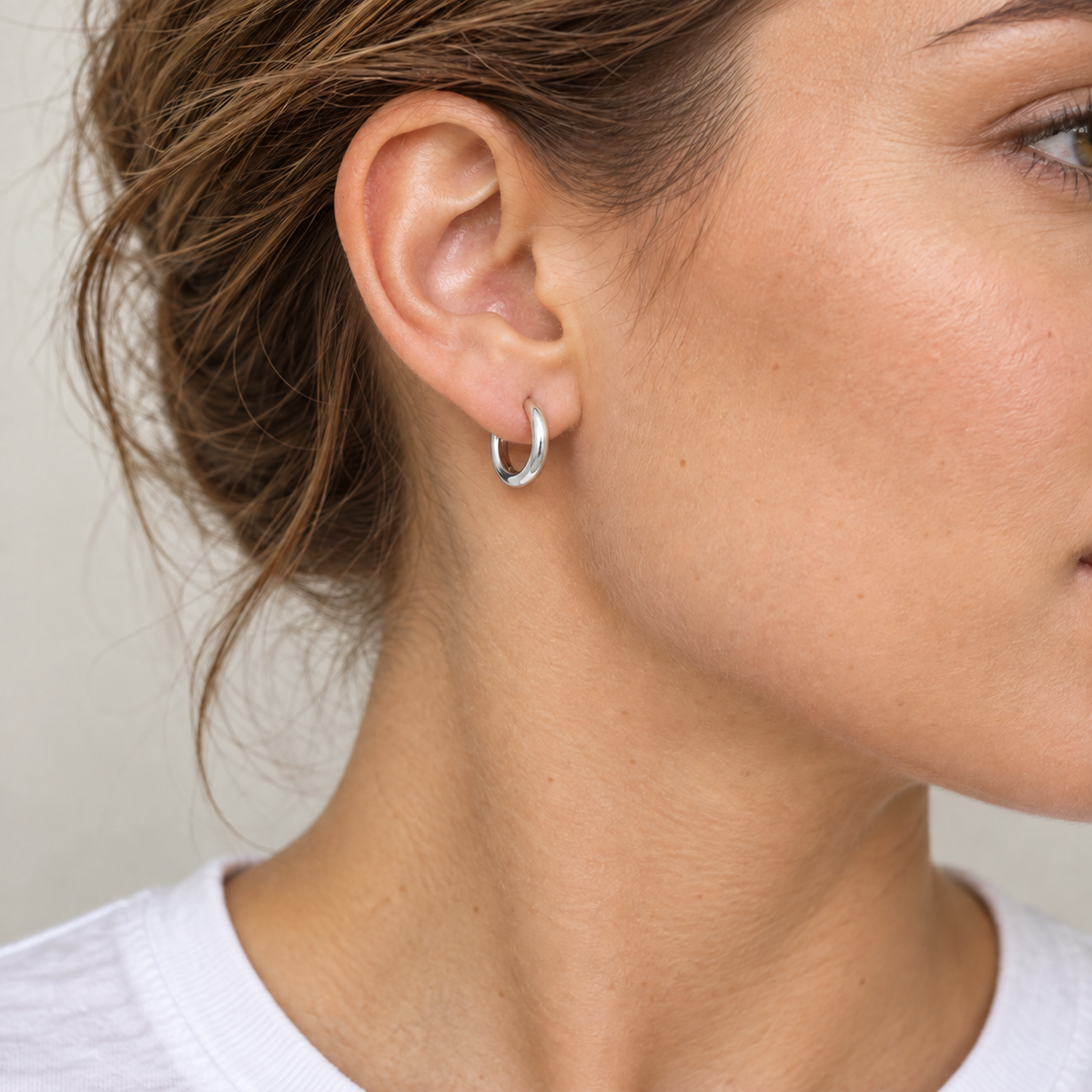 Monterey Sterling Silver 13mm Hoop Earring erin gray