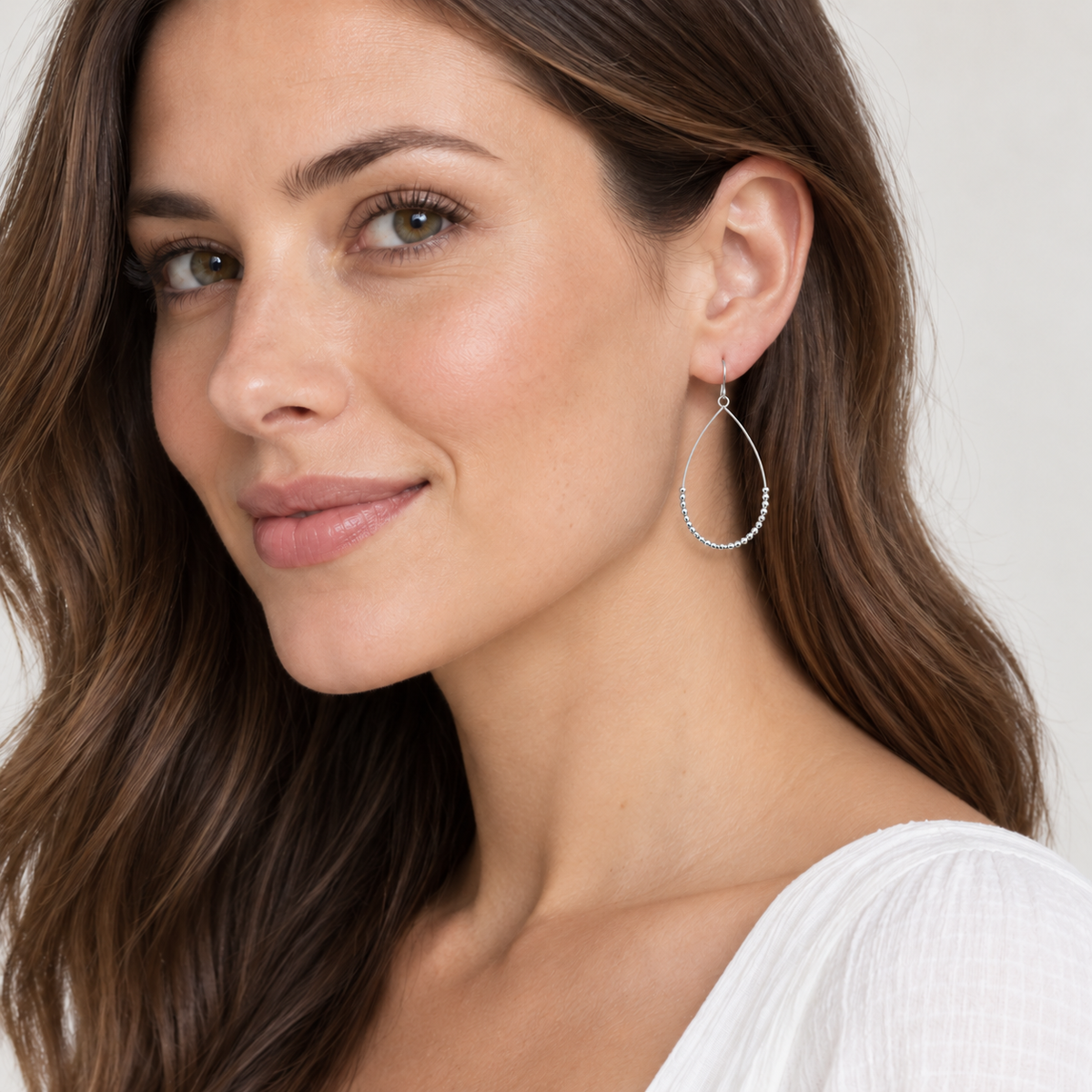 Minimalist Teardrop Earring in Sterling Silver erin gray