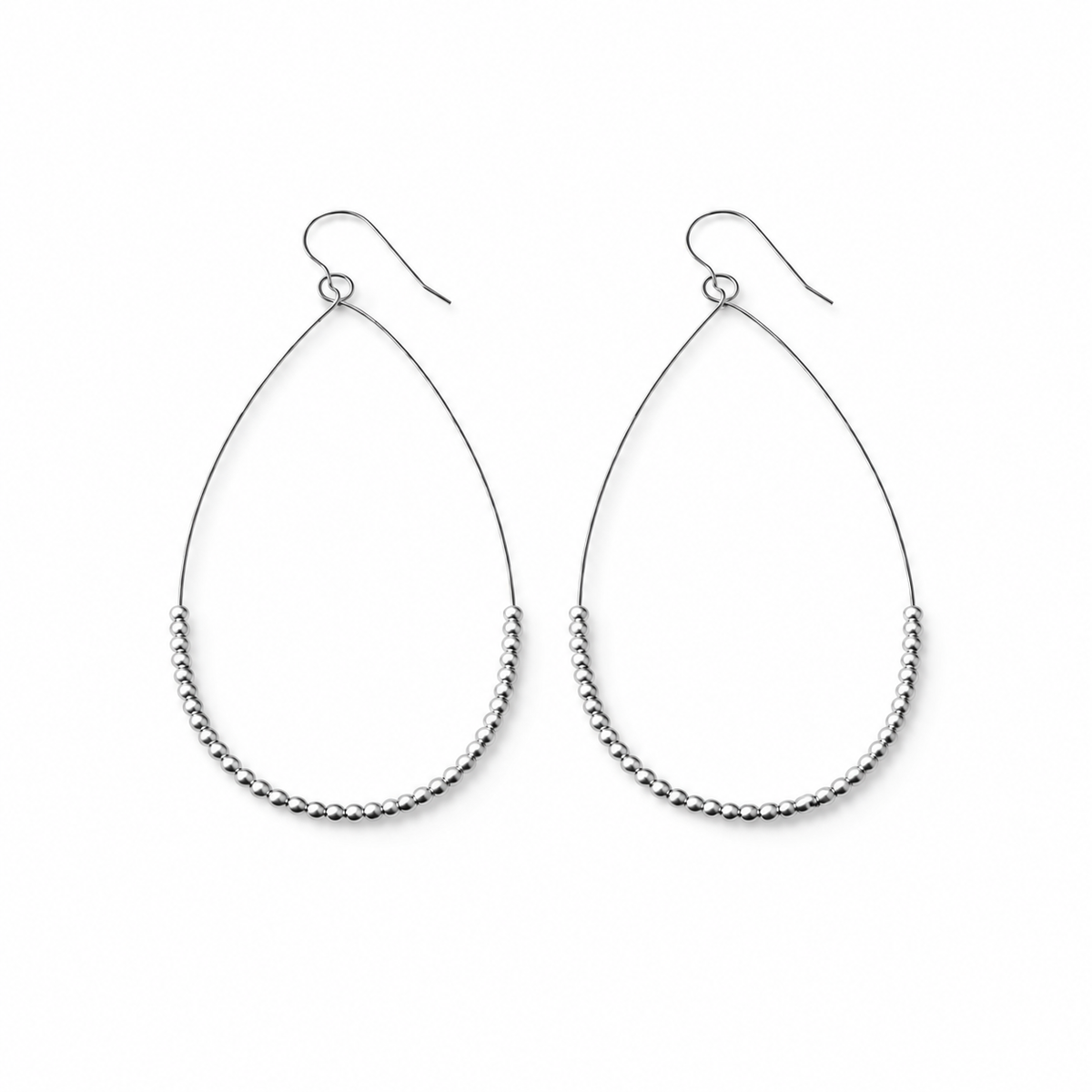 Minimalist Teardrop Earring in Sterling Silver erin gray
