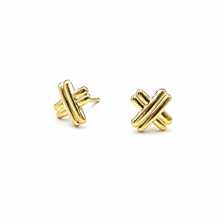 Petite Criss Cross Studs in 14k Gold filled erin gray