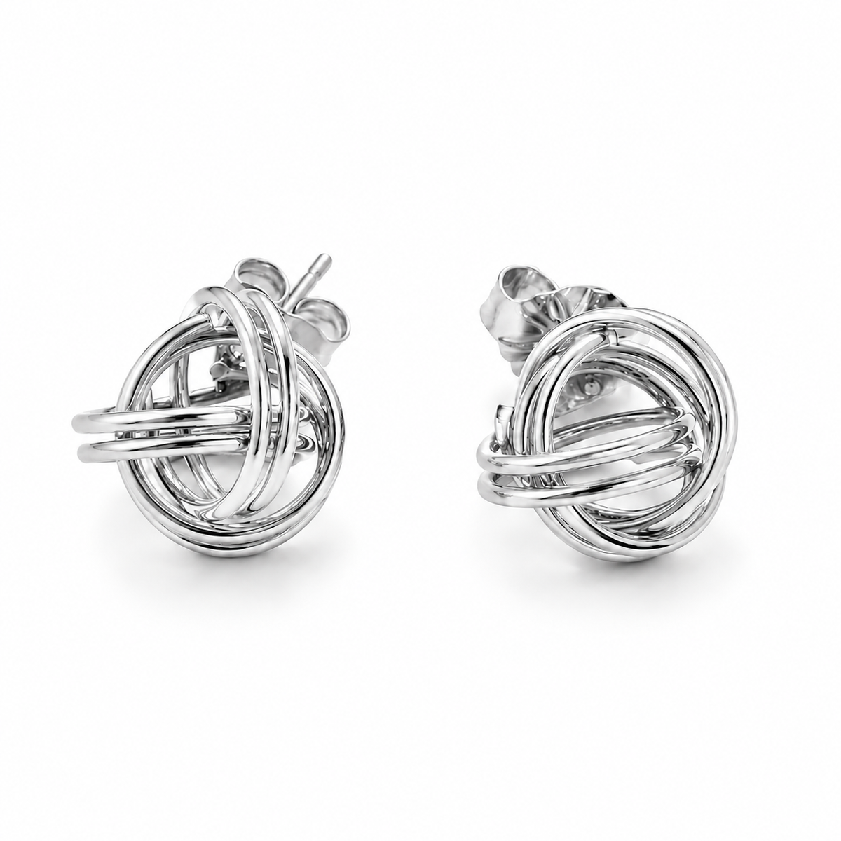 Big Knot Stud Earring in Sterling Silver erin gray