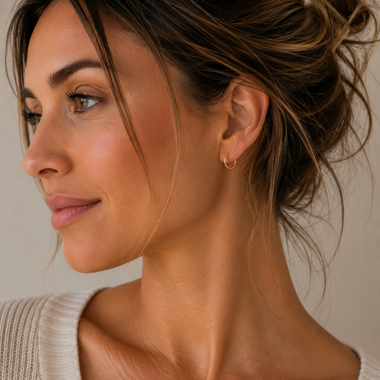 Tiny Hoop in 14k Gold Filled erin gray