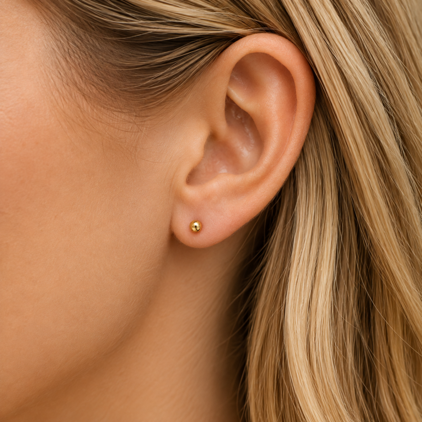 4mm Ball Stud Earring in 14k Gold Filled erin gray