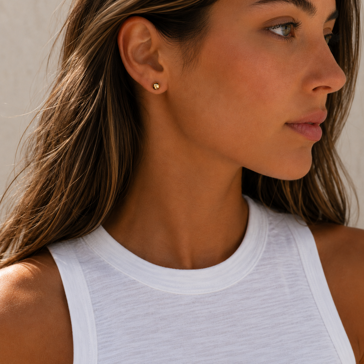 5mm Ball Stud Earring in 14k Gold Filled erin gray