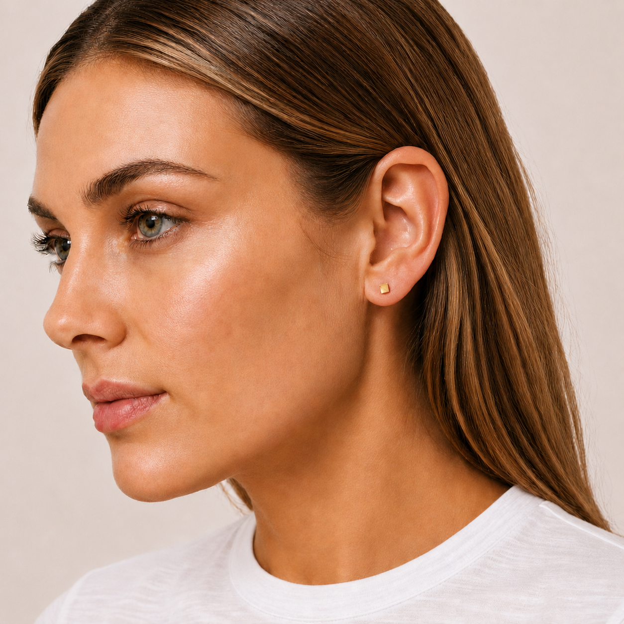 Square Stud Earring in 14k Gold Filled erin gray