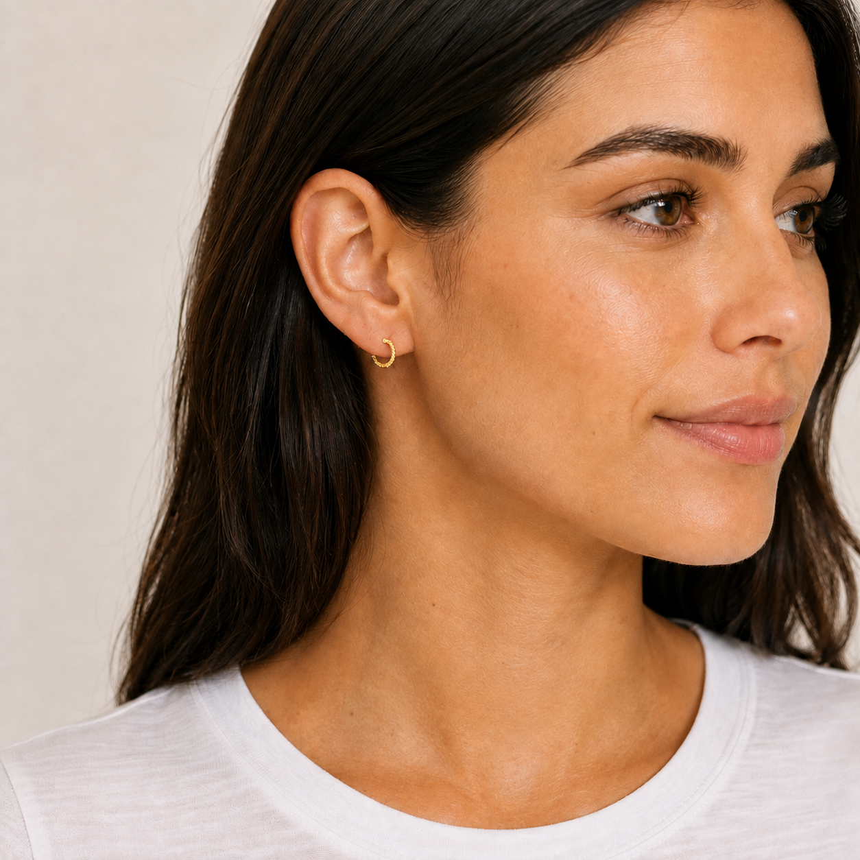 Twisted Post Hoop Earring in 14k Gold-Filled erin gray