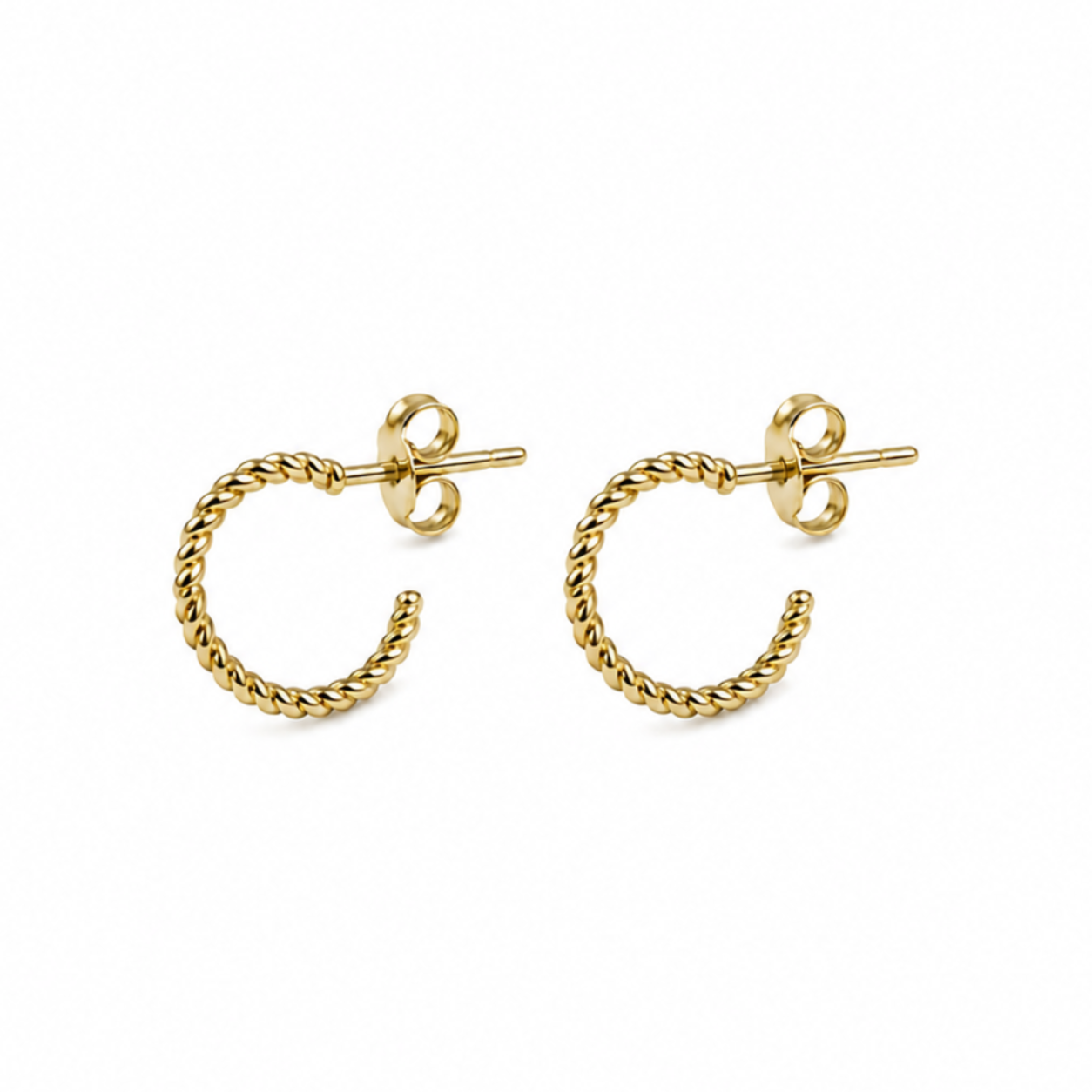 Twisted Post Hoop Earring in 14k Gold-Filled erin gray