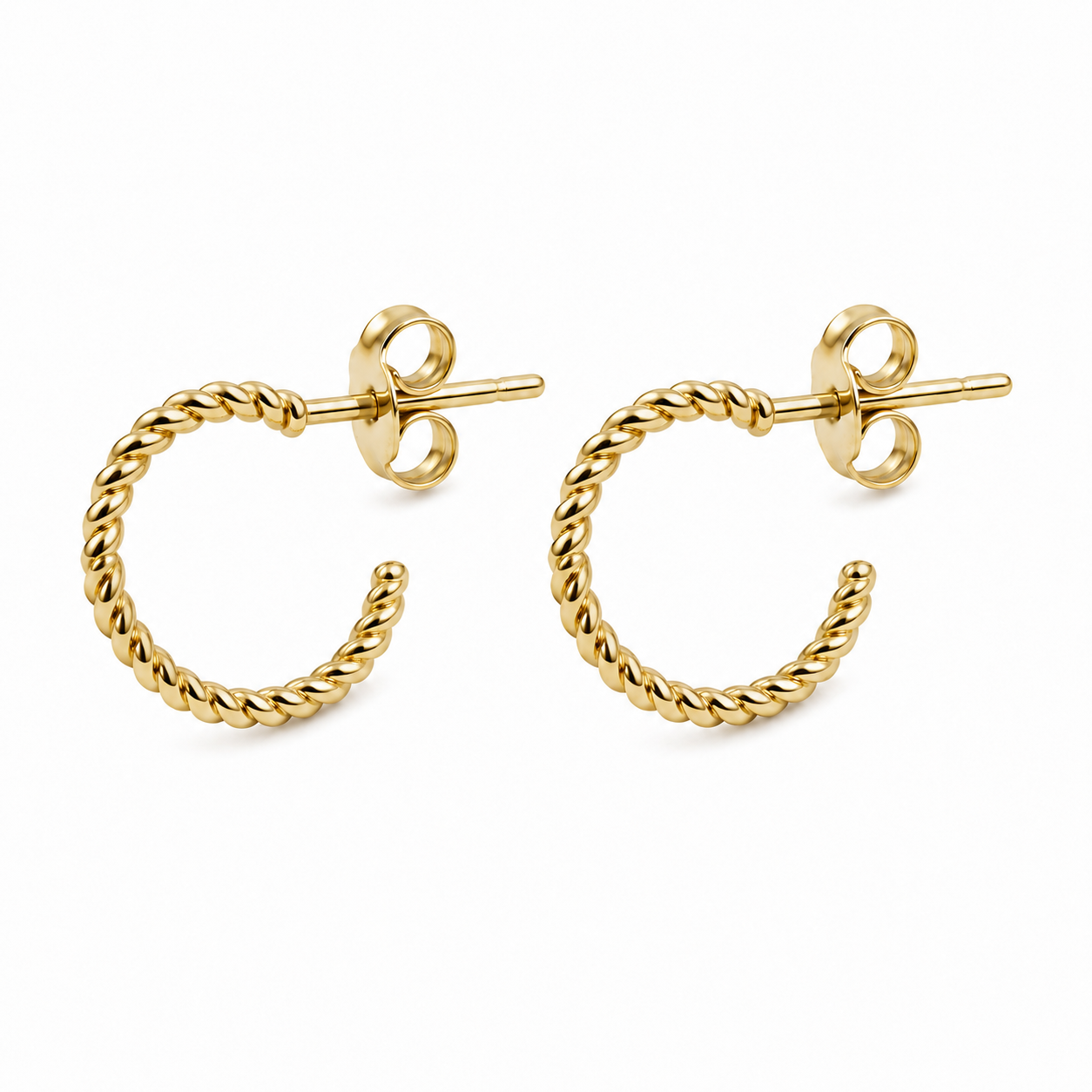 Twisted Post Hoop Earring in 14k Gold-Filled erin gray