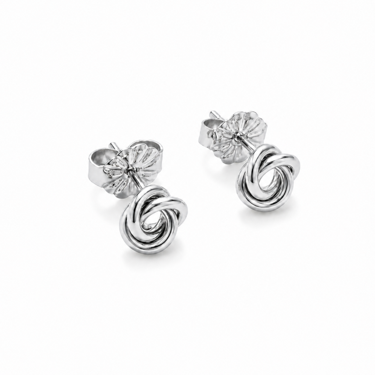 Small Knot Stud Earring in Sterling Silver erin gray