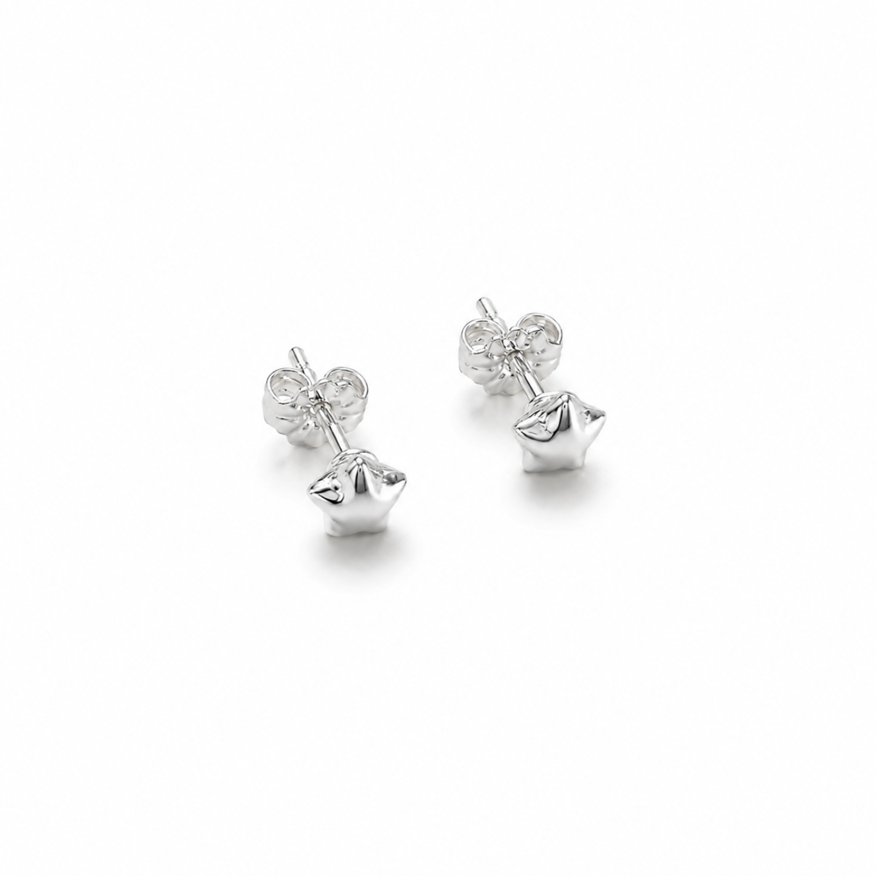 Puffy Star Stud Earring in Sterling Silver erin gray