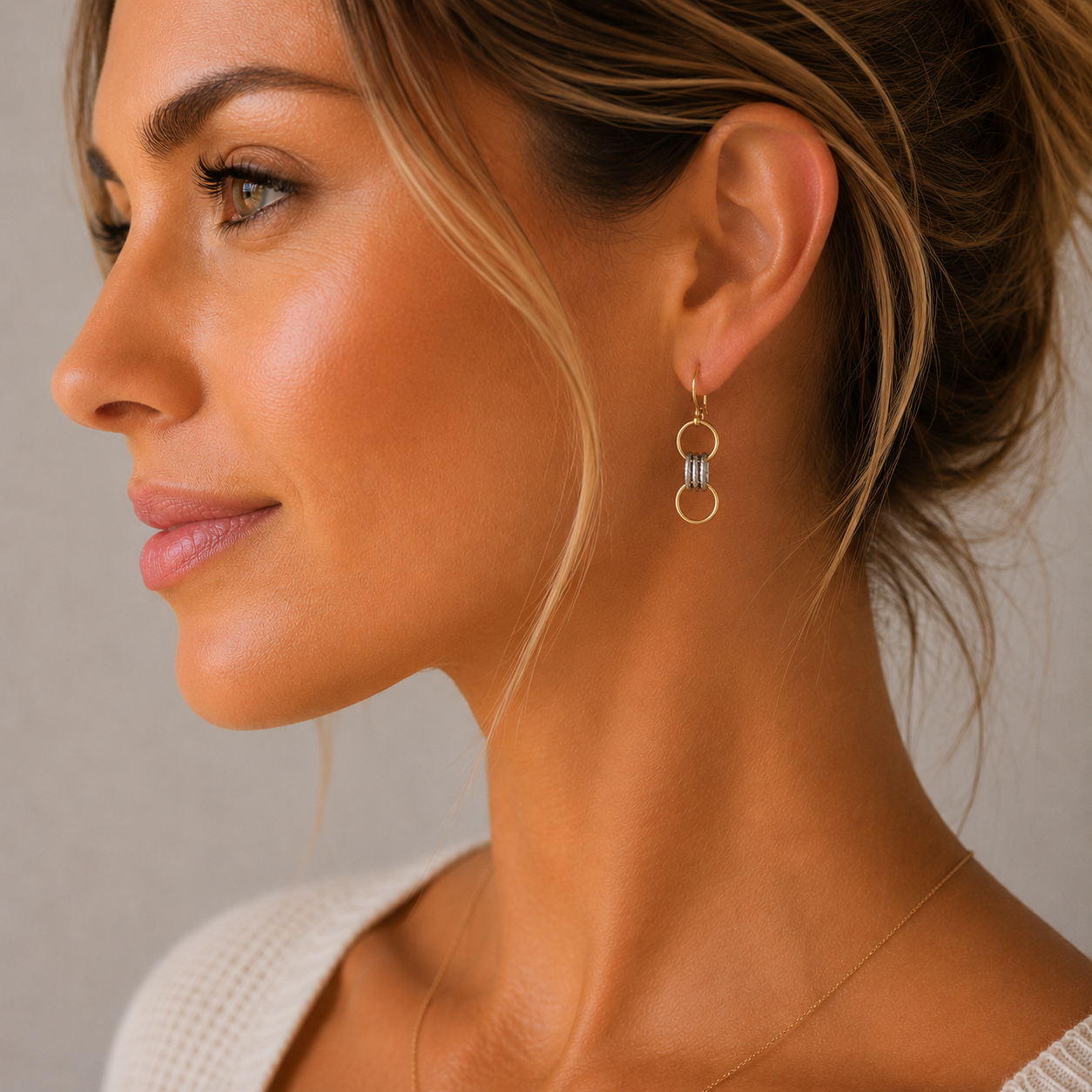 Allure Earring in Mixed Metal erin gray