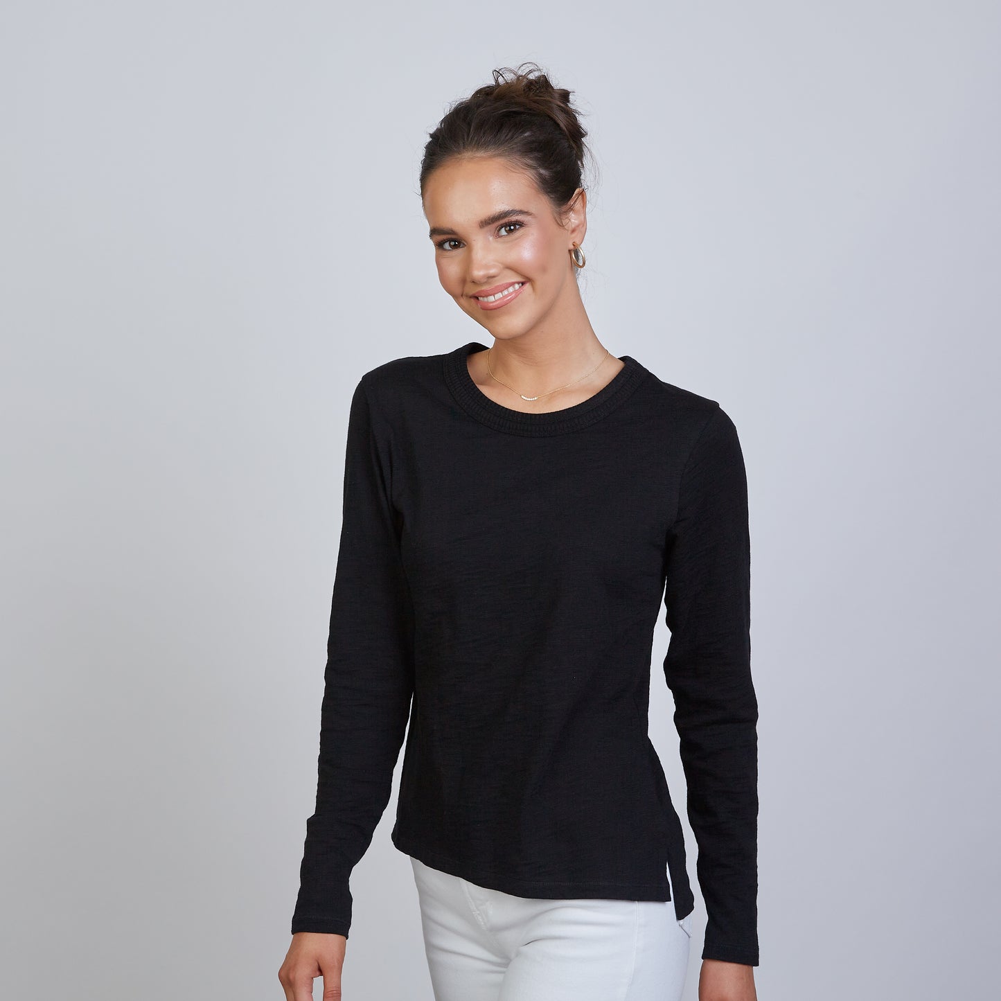 Country Club Tee in Black - Long Sleeve