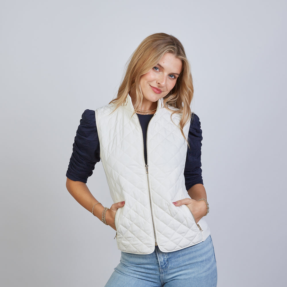 
                      
                        The Essential Perfect Fit Puffer Vest in Ivory
                      
                    