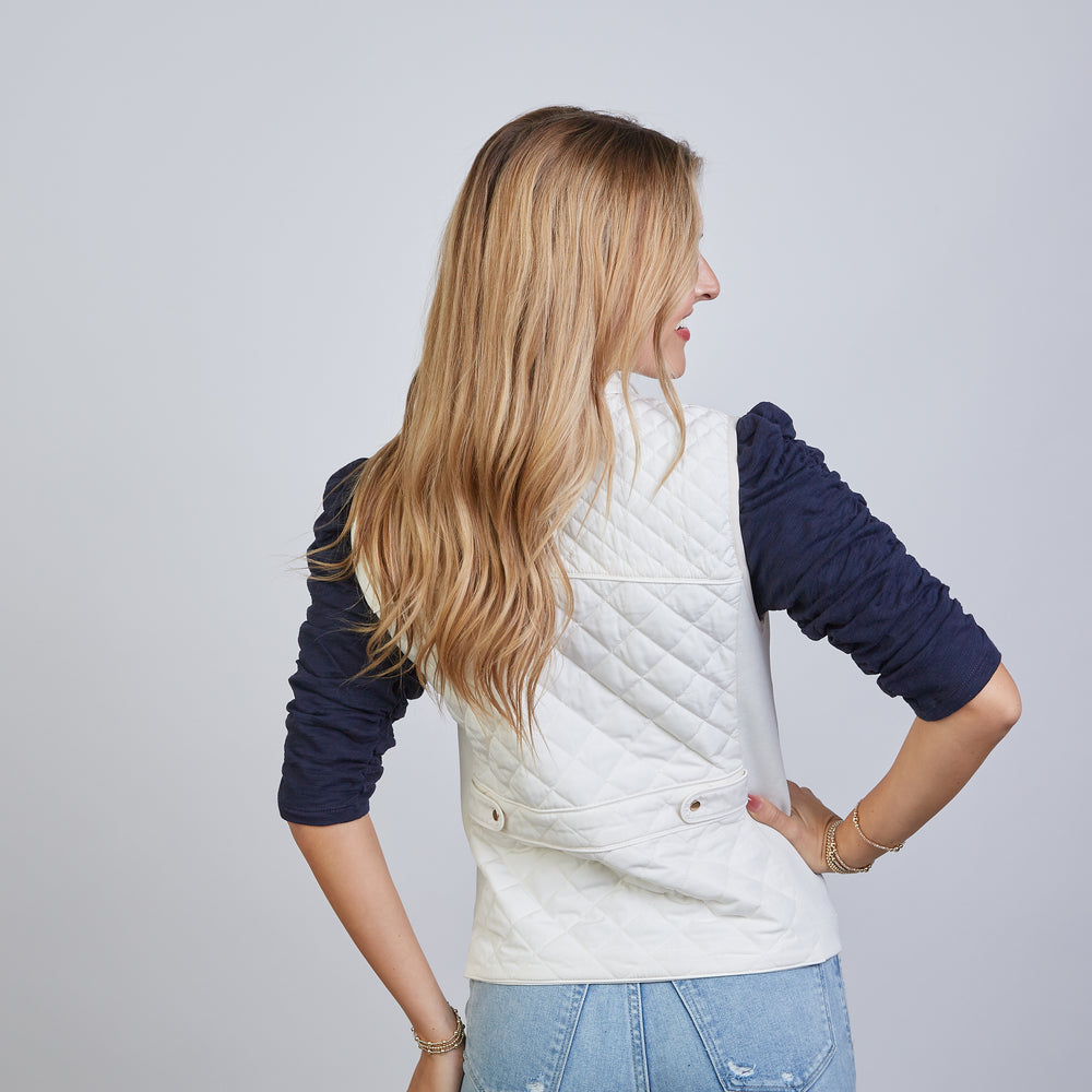 
                      
                        The Essential Perfect Fit Puffer Vest in Ivory
                      
                    
