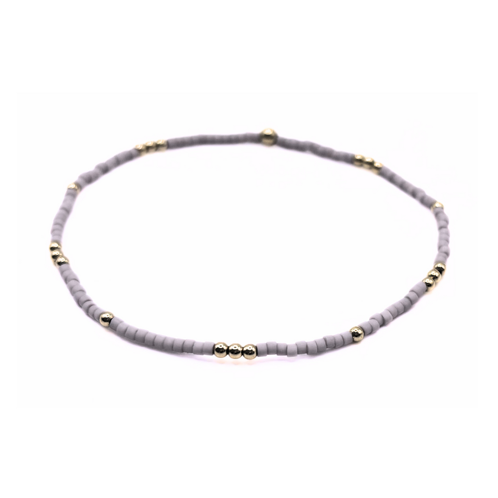 2mm Newport LAVENDER + Gold Filled Waterproof Bracelet