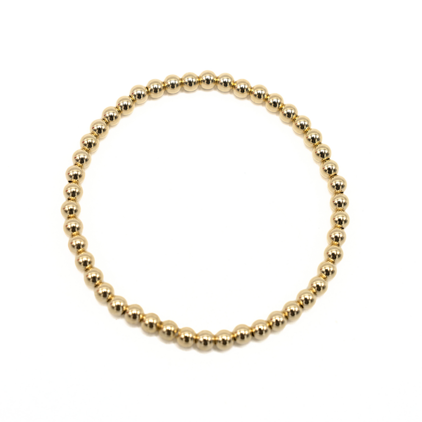 4mm 14k Gold Filled Karma waterproof bracelet 6.5"-7"