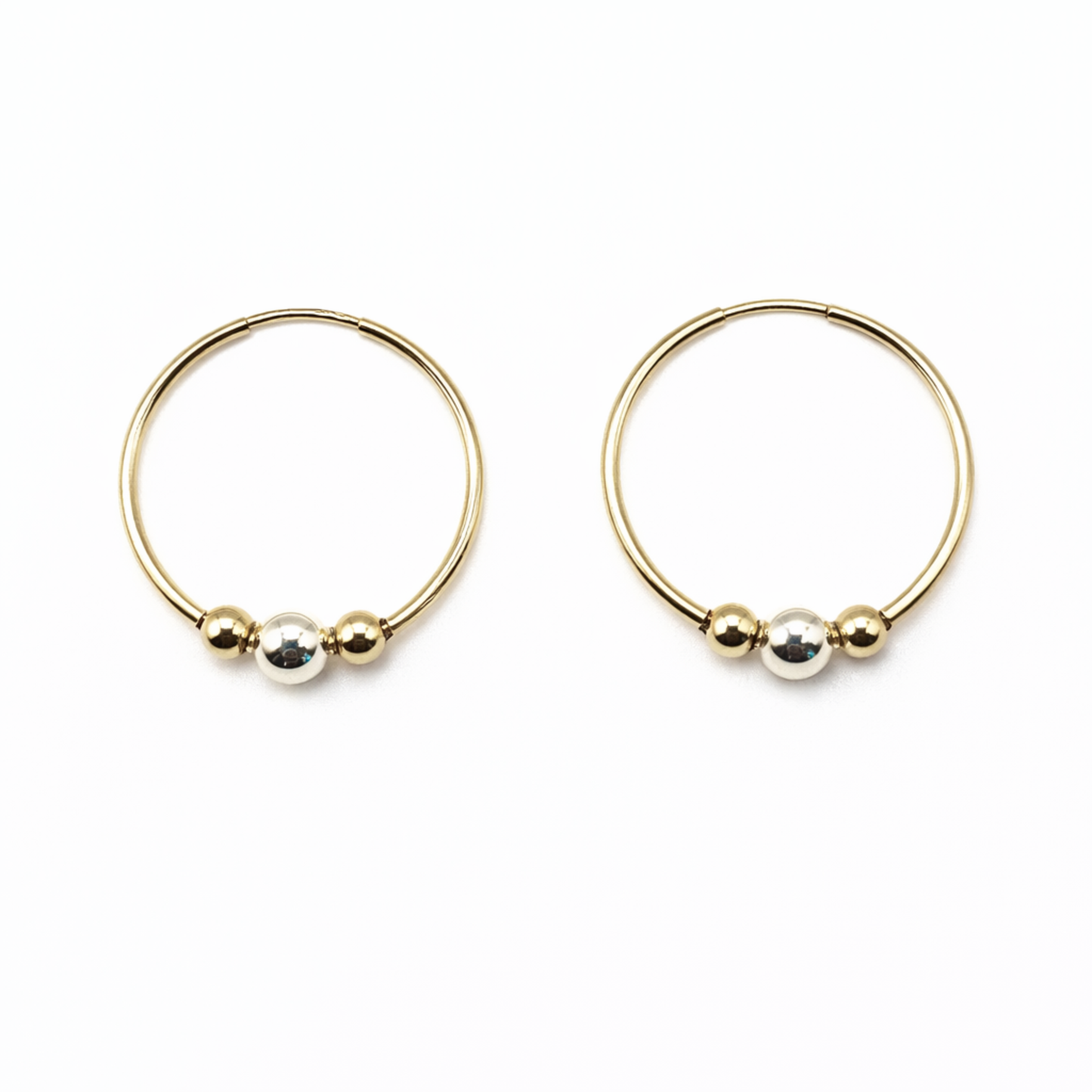 Gold filled anti-tarnish endless hoops - Erin Gray