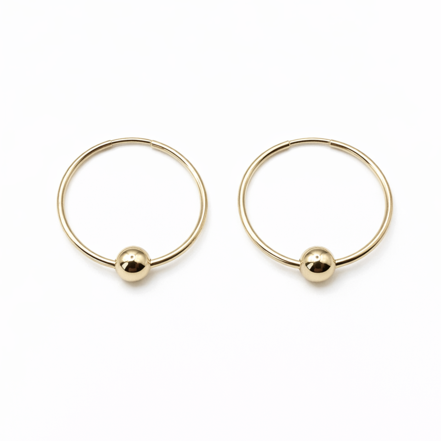 Gold filled anti-tarnish endless summer hoops - Erin Gray