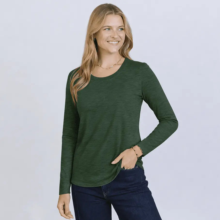 erin-gray-saturday-tee-in-forest-green---long-sleeve-35499469