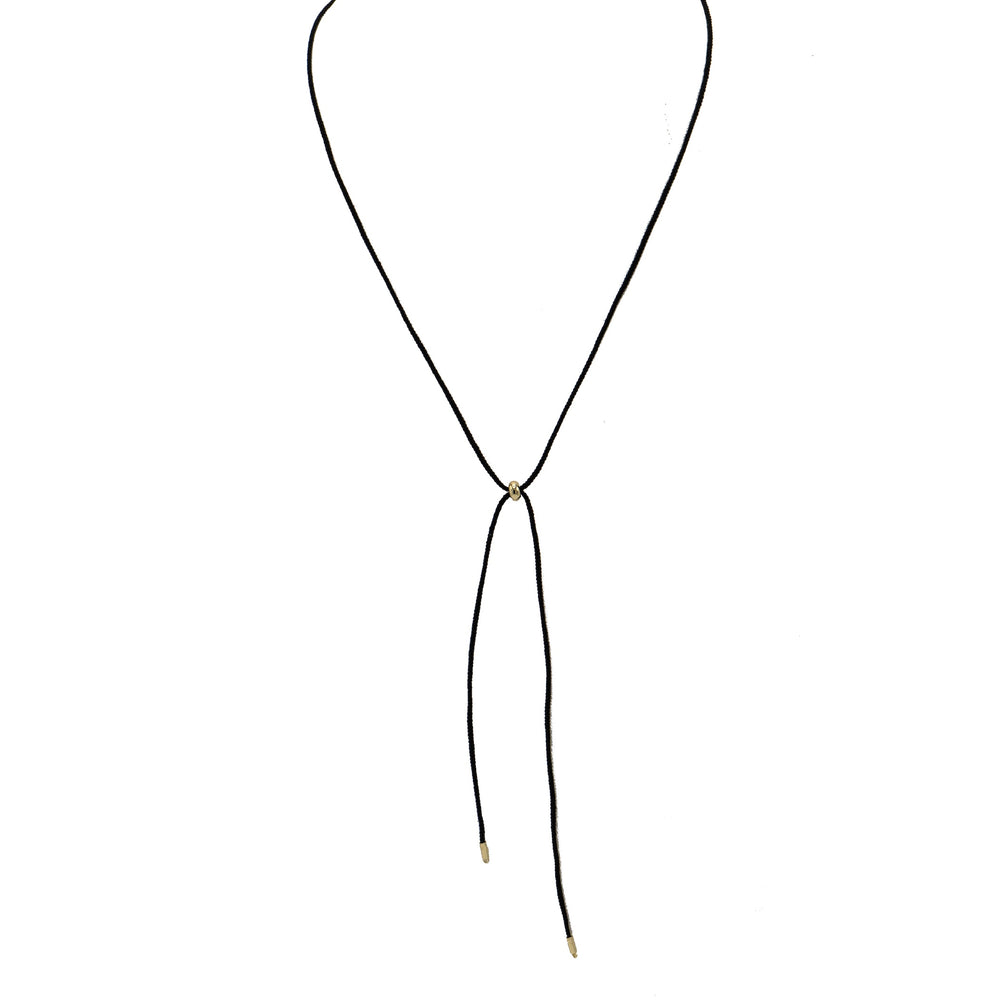 Classic Lariat Necklace in Black