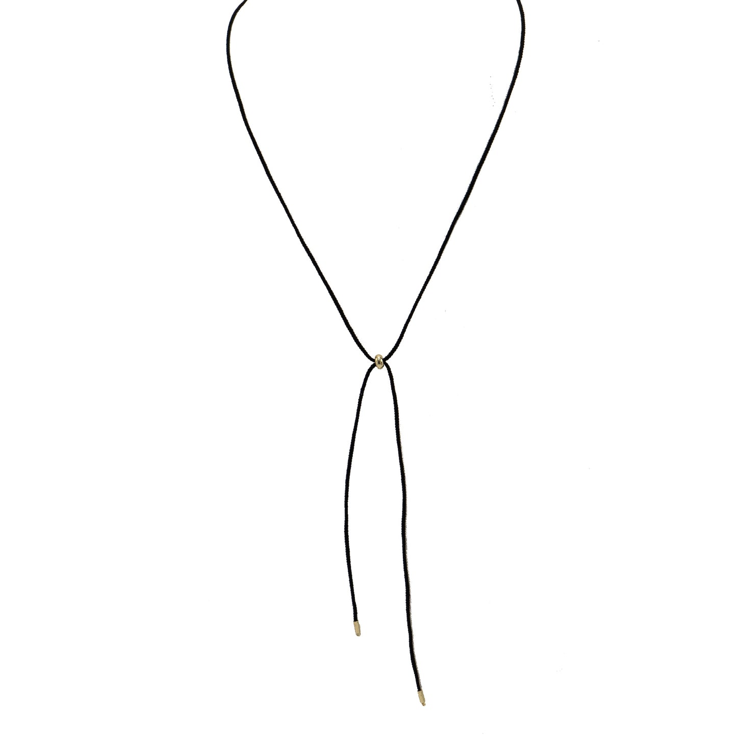 Classic Lariat Necklace in Black