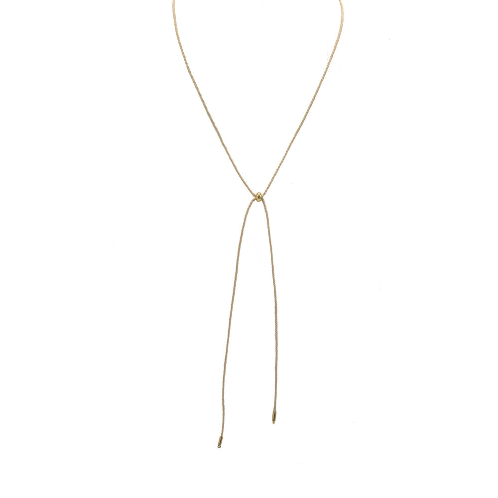 Classic Lariat Necklace in Khaki