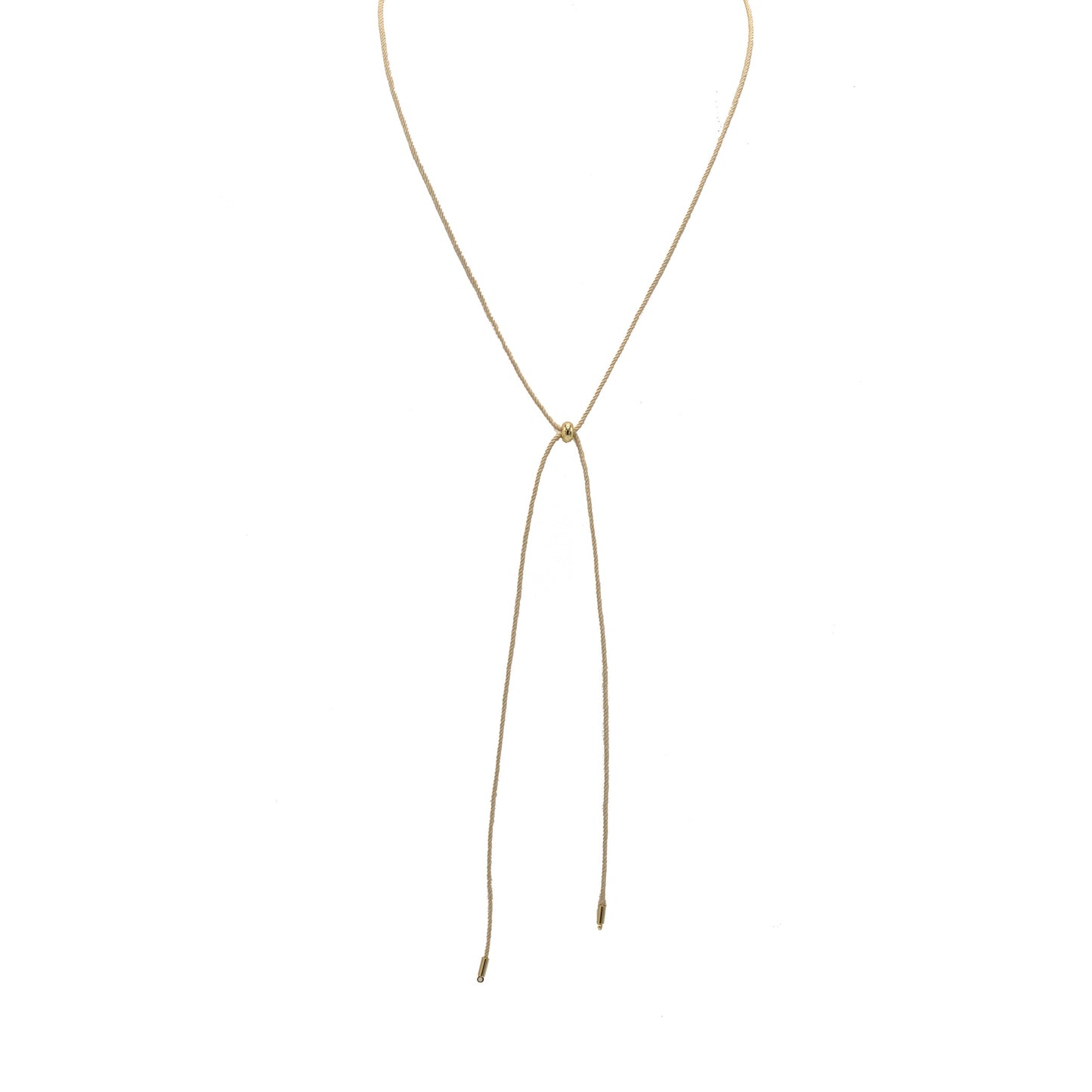 Classic Lariat Necklace in Khaki