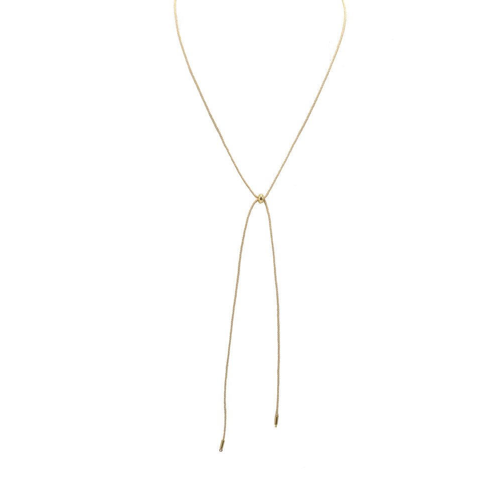 Classic Lariat Necklace in Khaki