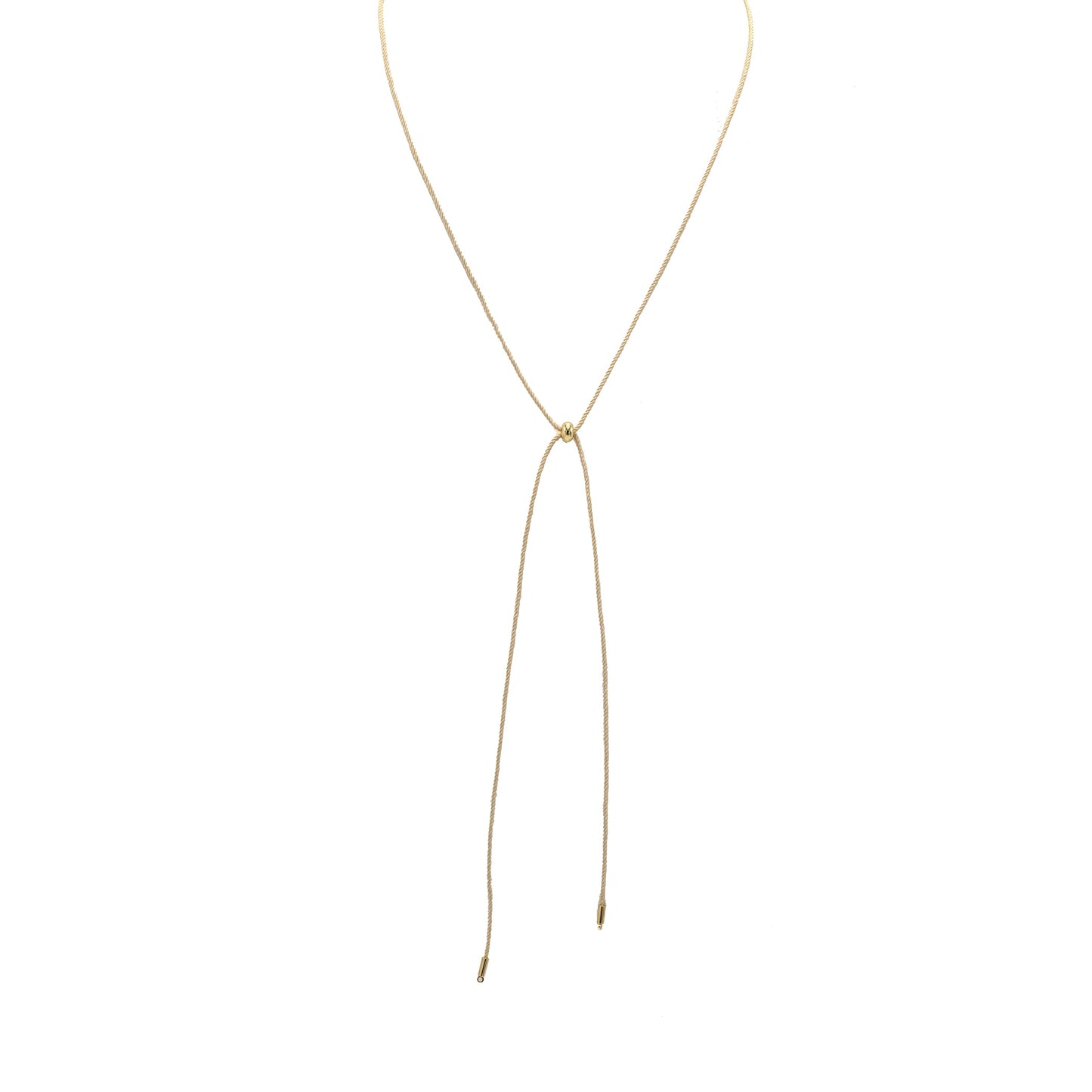 Classic Lariat Necklace in Khaki