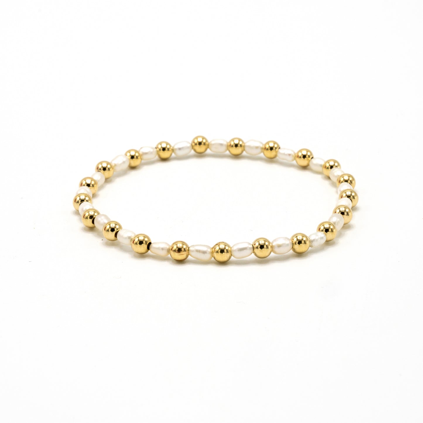 4mm Montauk 14k Gold and Pearl Waterproof Bracelet