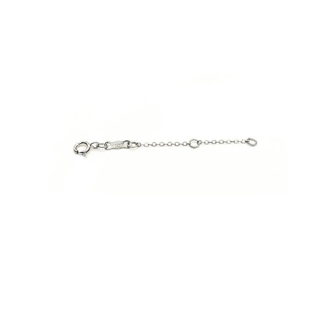 Sterling silver necklace extender chain by Erin Gray, 2-inch length with detailed jewelry design visible.