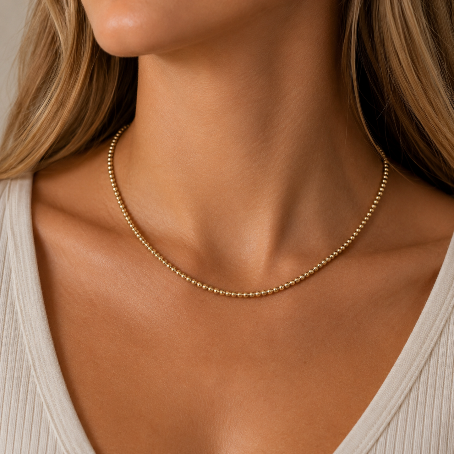 3mm 14k Gold Filled Waterproof Necklace erin gray