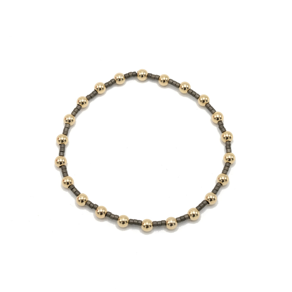 Coastal Graphite Newport bracelet – gold-filled and waterproof