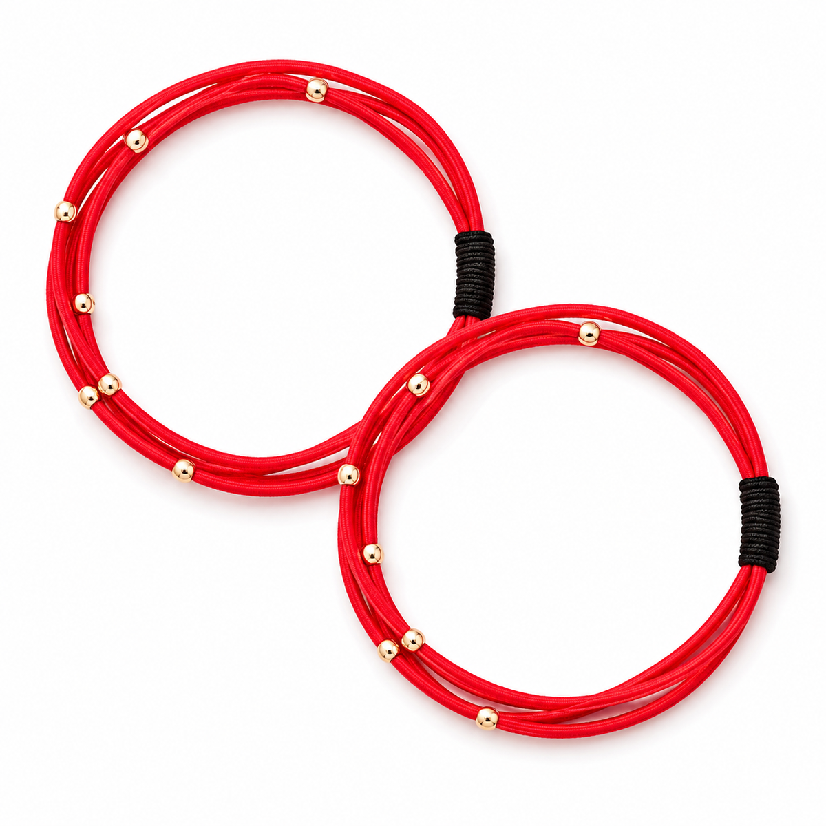 Waterpony Hair Tie Bracelet in Red with Black erin gray