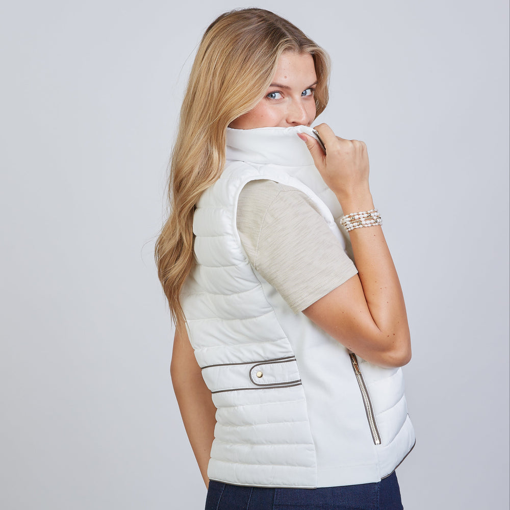 
                      
                        Perfect Fit Puffer Vest.  Luxury Puffer Vest.  Erin Gray
                      
                    