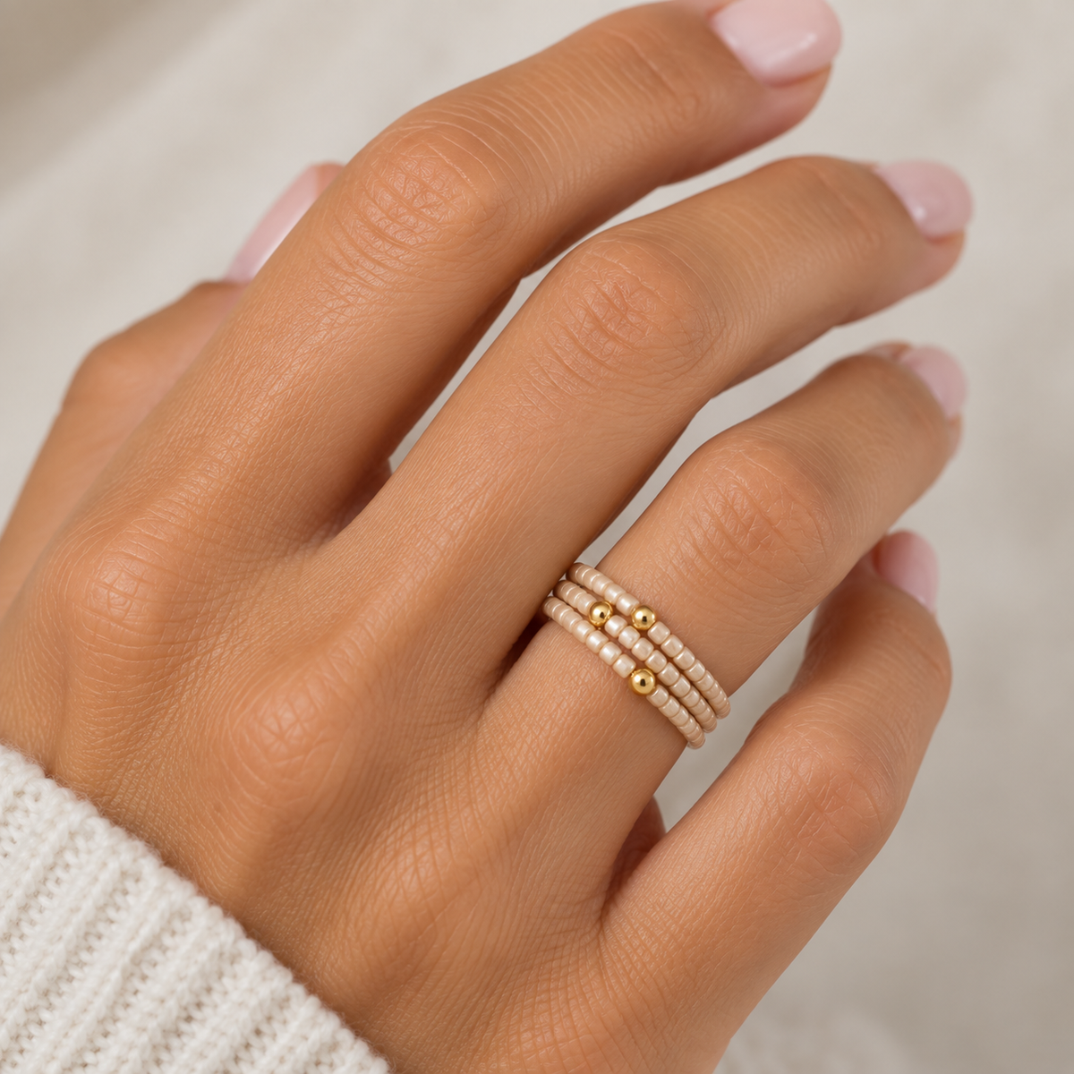 Sedona Ring Stack in Champagne erin gray