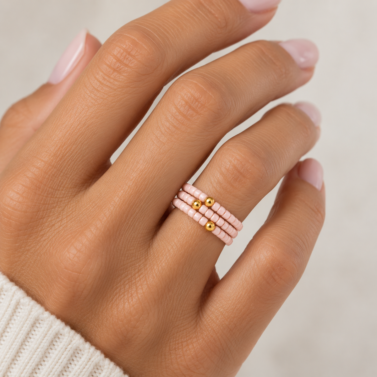 Sedona Ring Stack in Pale Pink erin gray