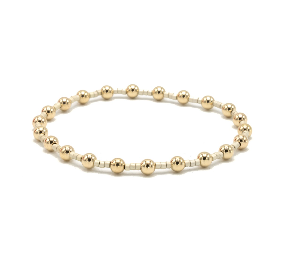 Coastal Champagne Newport bracelet – gold-filled waterproof 