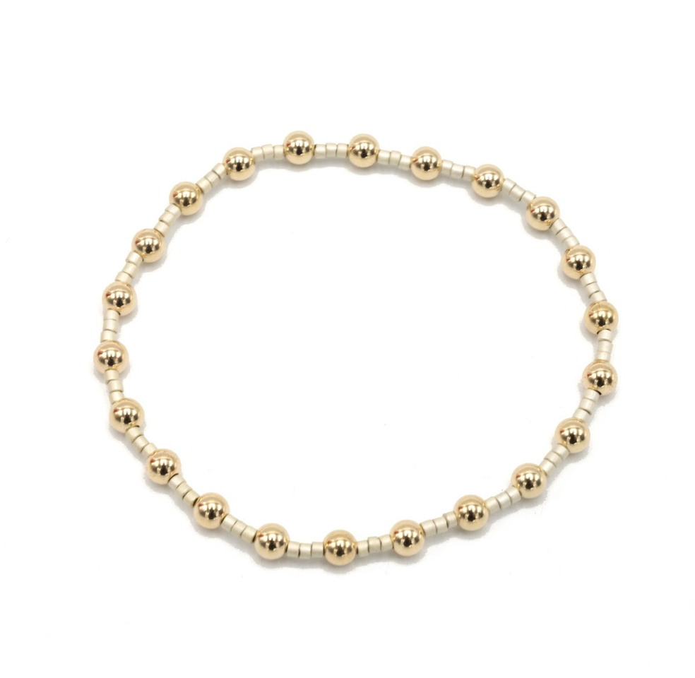 Coastal Champagne Newport bracelet – gold-filled waterproof design