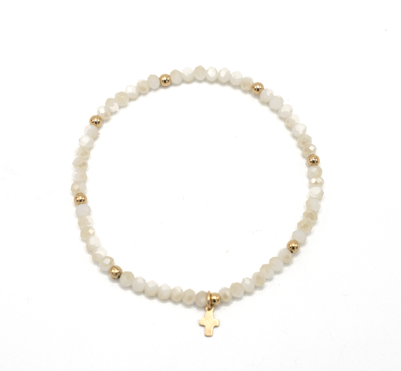 Luxe Cross Bracelet in WINTER WHITE